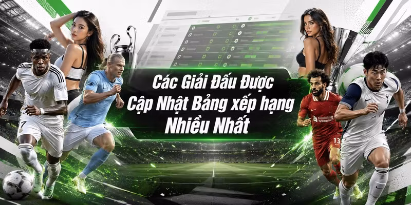 Các Giải Đấu Được Cập Nhật Bảng xếp hạng Nhiều Nhất