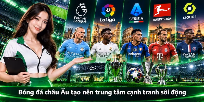 Bóng đá châu Âu tạo nên trung tâm cạnh tranh sôi động