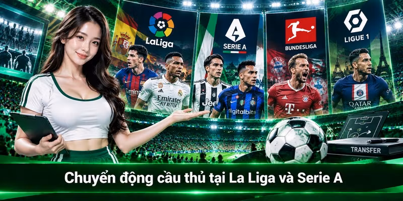 Chuyển động cầu thủ tại La Liga và Serie A